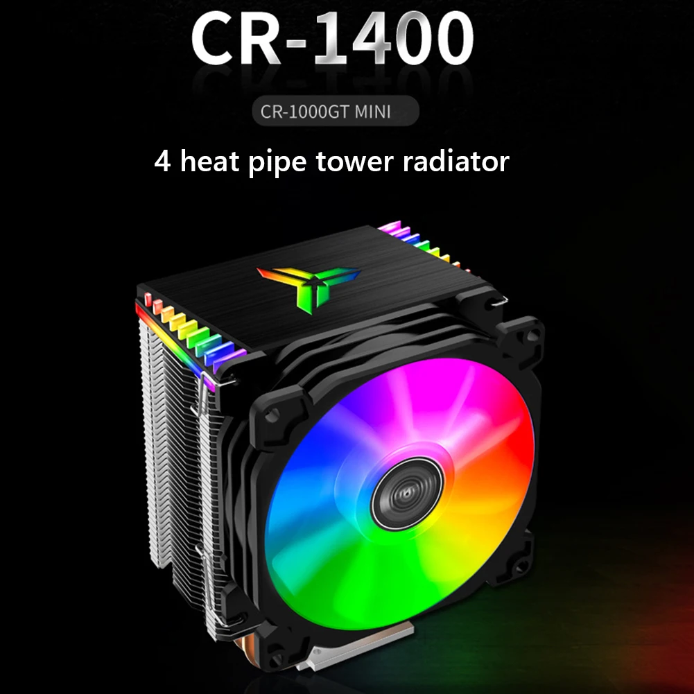 

Кулер для охлаждения процессора JONSBO с 4 тепловыми трубками, радиатор для процессора, ШИМ 4-контактный башенный кулер для процессора с контролем температуры, гидравлический подшипник для AMD/Intel