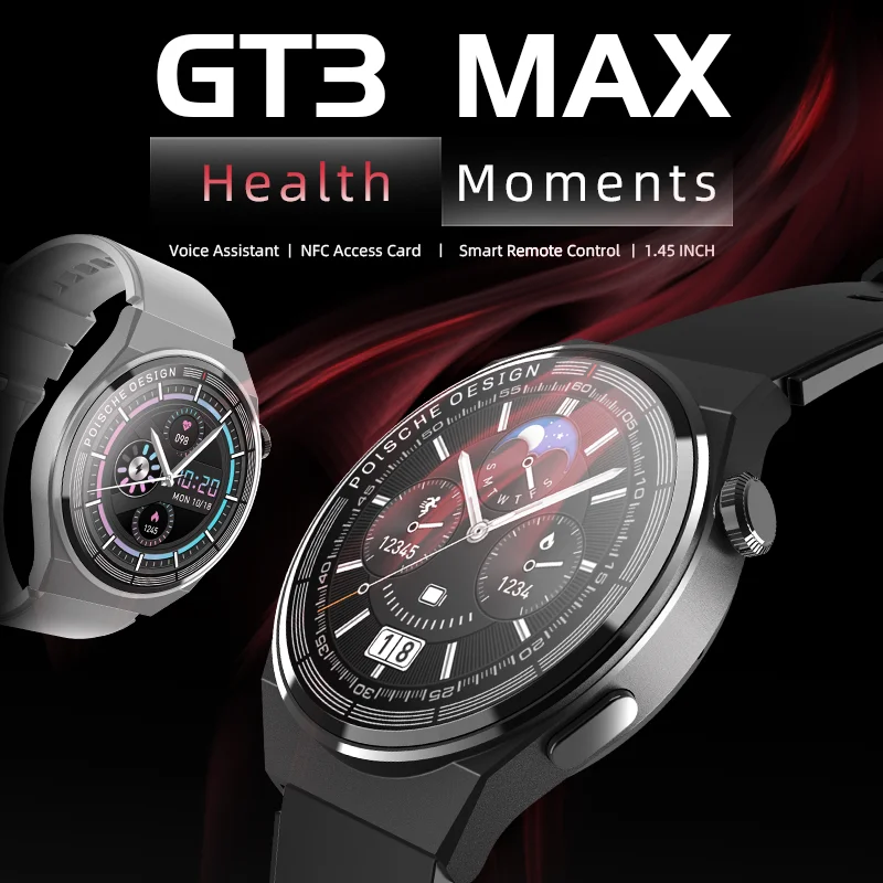 

Умные часы Huawei gt3promax Контроль уровня сахара в крови кислород здоровый сон NFC Умные часы с дистанционным управлением