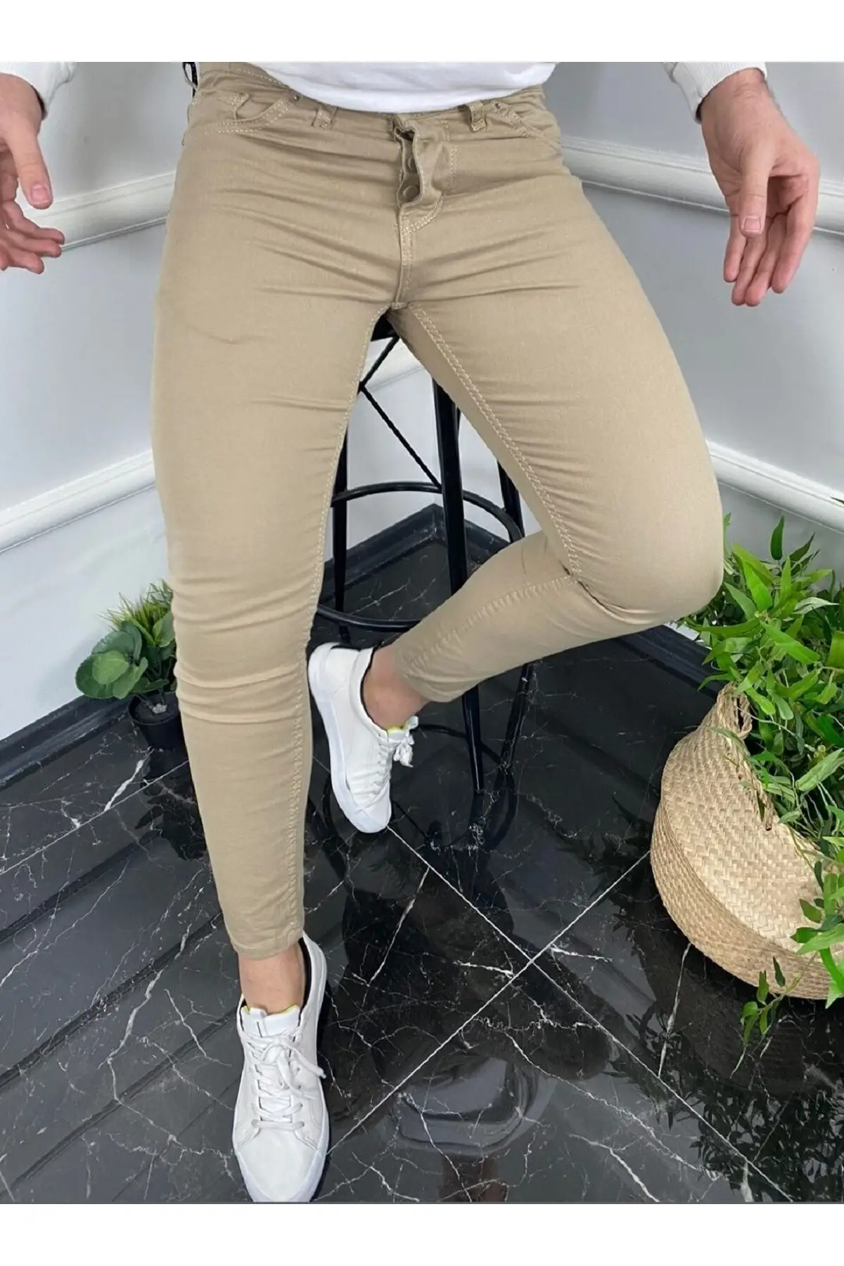 

Men's Beige Skinny Fit Jean Men's Jeans 2021