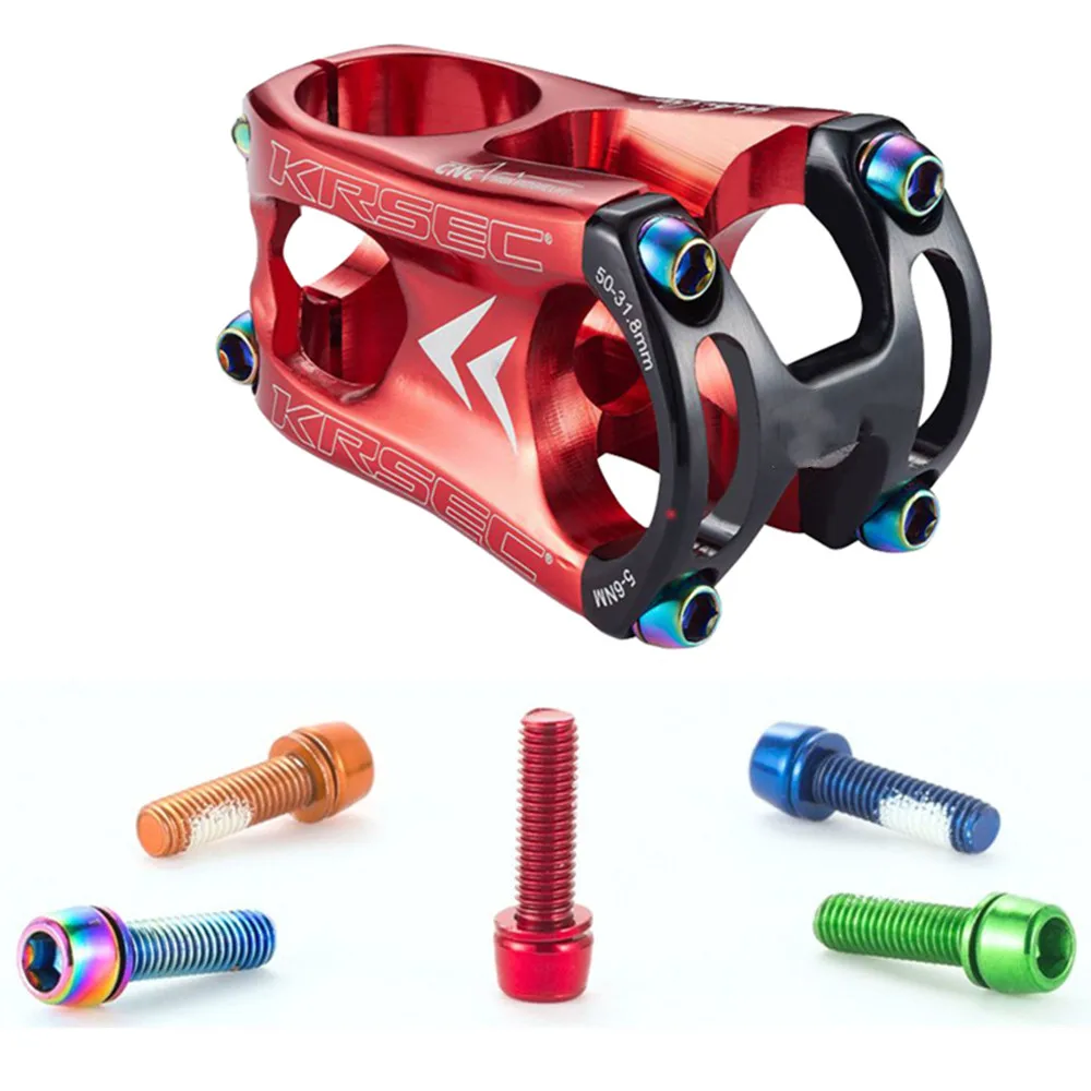 

CHOOEE M5*18mm Screw Bike Handlebar Stems Fixed Bolts Steel Bicycle Stem Bolts 6pcs