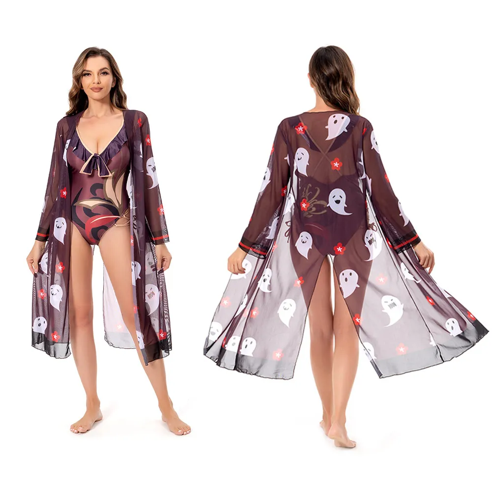

Genshin Impact Hu Tao Cosplay Costume Outfits Halloween Carnival Suit Swimsuit