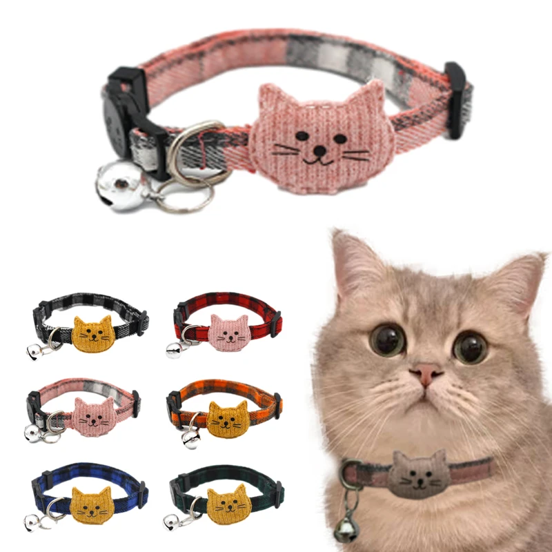 

Cat Collar Pet Bell Collar Bow Patch Cat Buckle Kitten Collar Cat Collar with Bell Pet Collar Kitten Accessories Dog Collar