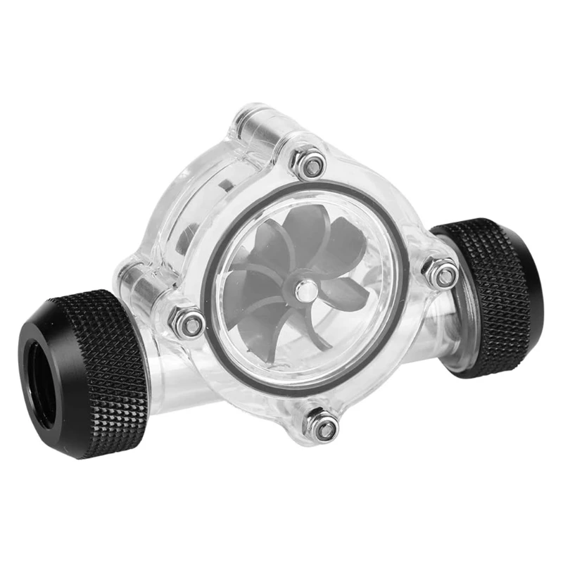 

Flow Meter Computer Water Cooling Flow Meter Flow Meter Indicator, G1/4 Thread 8 Impeller Computer Flow Meter for PC