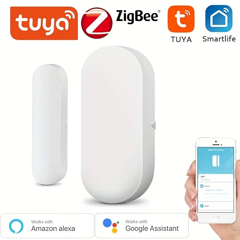 

Датчик двери Tuya Smart Zigbee, детектор открытия и закрытия дверей, охранная сигнализация для дома, управление жизнью через Alexa Google Home