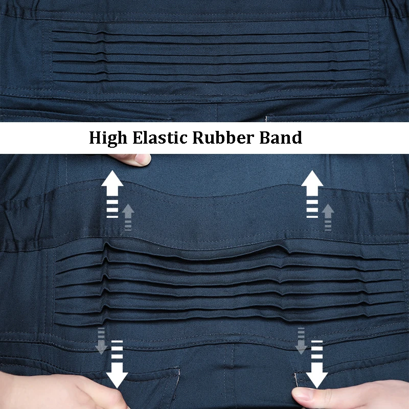 Защитные комбинезоны из 100% хлопка для мужчин рабочие с видимыми лентами защитные