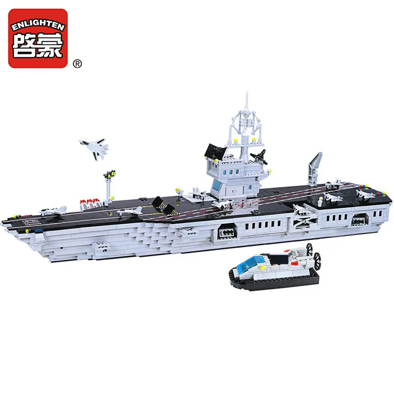 

Enlighten 1000Pcs Military Navy Carrier Building Blocks Sets Model DIY Bricks Educational Toys for Children birthday Gifts