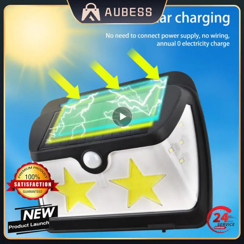 

LED Solar Wall Light Outdoor Motion Sensor Solar Street Lamp 62 COB+8LED Wick Waterproof Home Garden Patio Yard Lighing