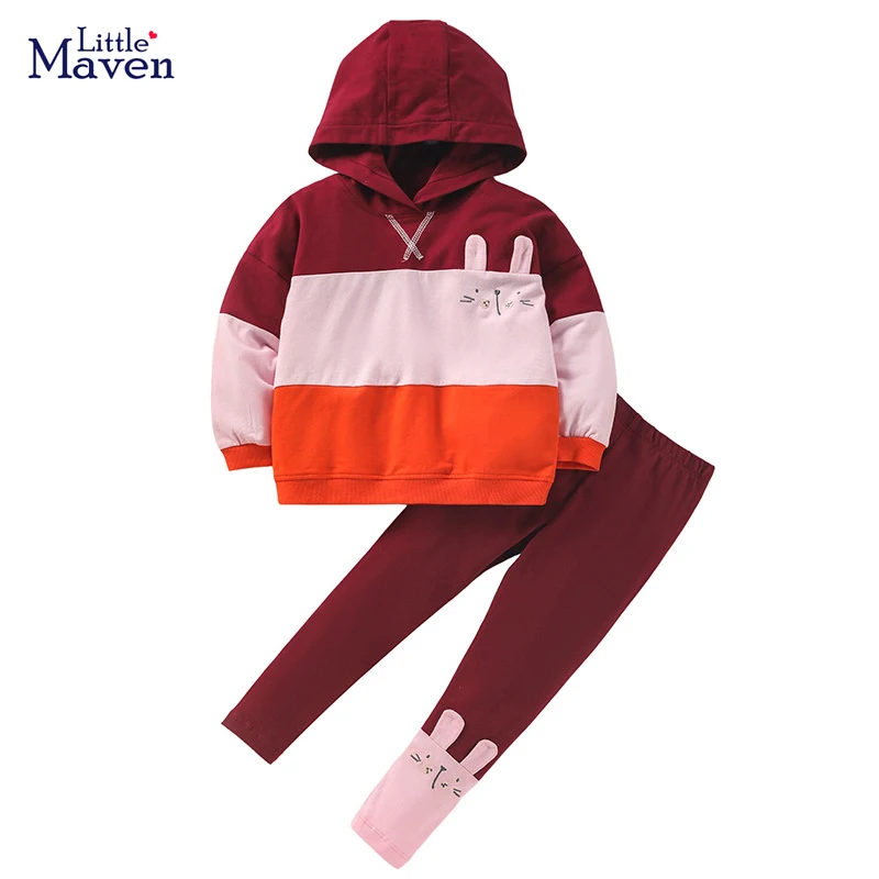 

Little maven 2022 Autumn Casual Clothes Baby Girls Cotton Lovely Cartoon Kids Clothes Sets for Children 2-7 year