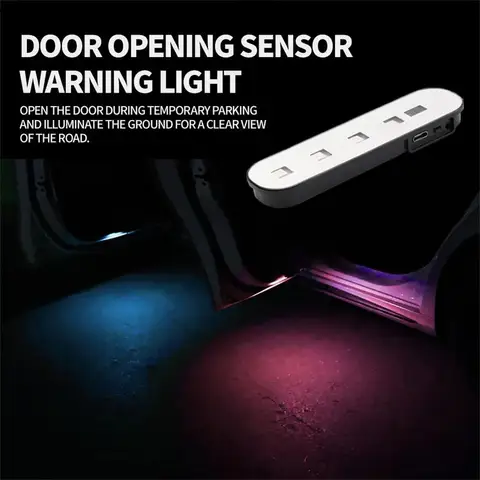 Новая Универсальная беспроводная дверная светодиодная Индукционная лампа, подсветка двери, стробоскопическое освещение, проводка автомобиля Fre M6o0