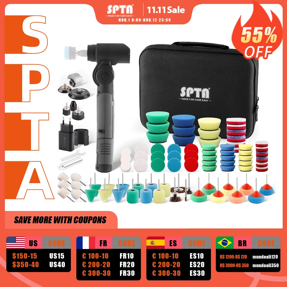 Скидка Мини-полировщик автомобильный беспроводной SPTA 3,7 в RO & DA Купить Мини-полировщик автомобильный беспроводной SPTA 3,7 в RO & DA