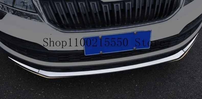 Автомобильная Передняя фоторамка из нержавеющей стали для Skoda Karoq 2017 2018 2019 2020 2021
