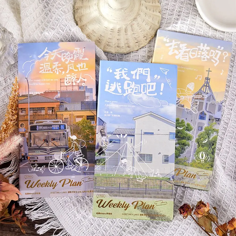 

Supplies School Stationery Hard Cover Weekly Plan Writing Pads Diary Book Hand Account Notebook Small Fresh Handbook