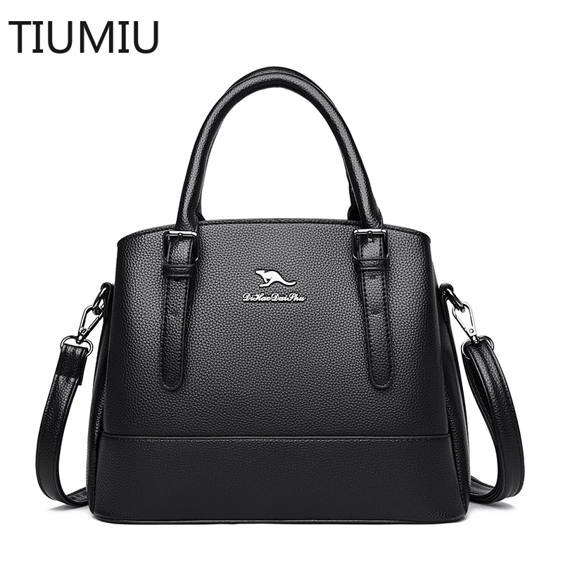 

2022 New Retro Women's Handbag Soft PU Leather Messenger Bag Casual Women Handbag Fashion Large Capacity Shoulder Bag