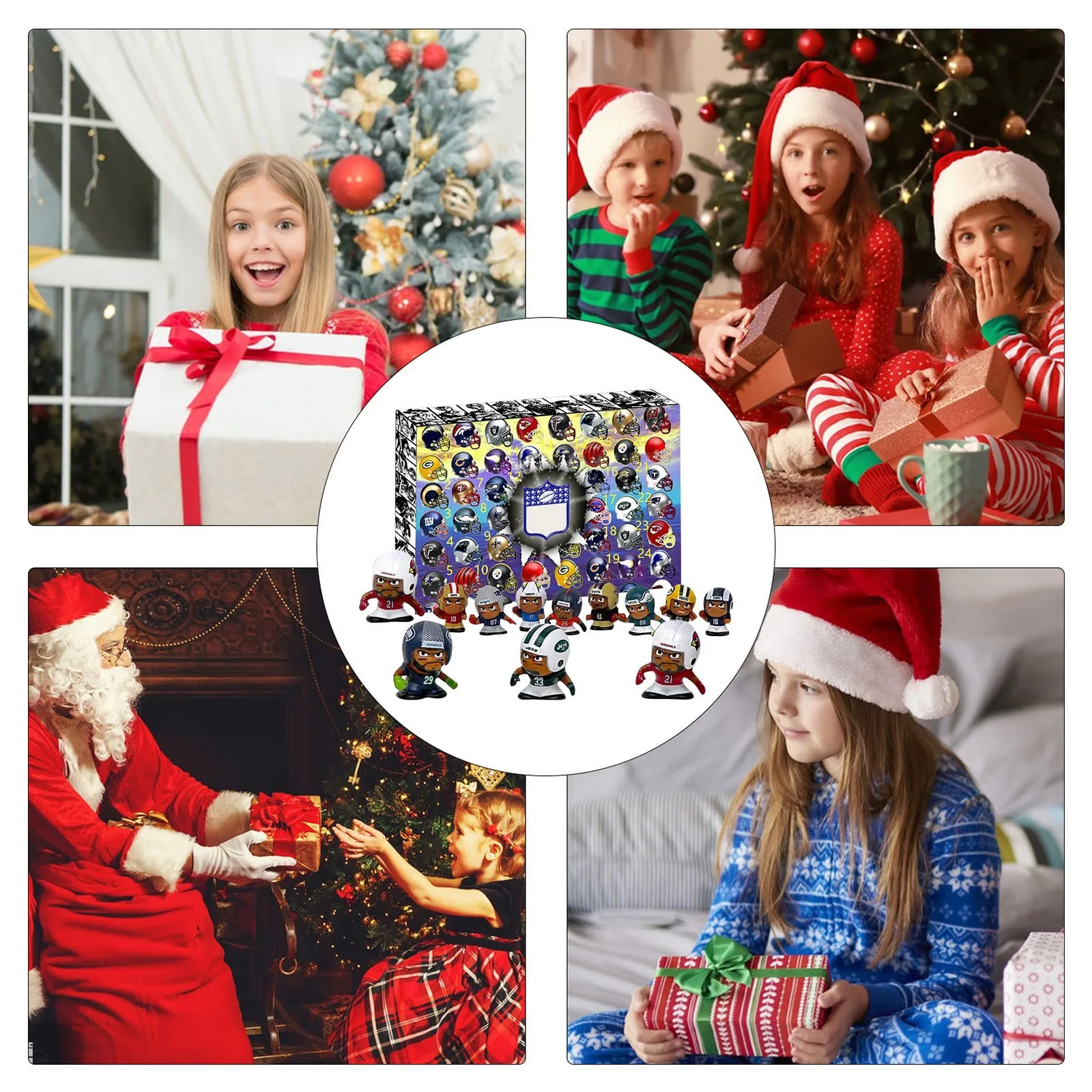 Адвент-календарь Teenymates 13-дюймовый С 24 Цветными Фигурками Команды Рождественский