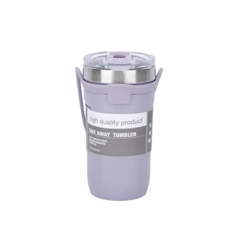 

Silicone Practice Coffee Cup Double Layer Fashion Vacuum Flask Portable 304 Stainless Steel Thermal Mug Kitchen Drinking Cup Car
