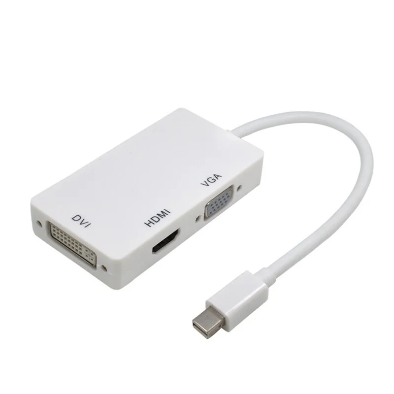 Кабель-адаптер Minidp в HDMI-совместимый с Lightning Mini DP на VGA интерфейс DVI три одном |