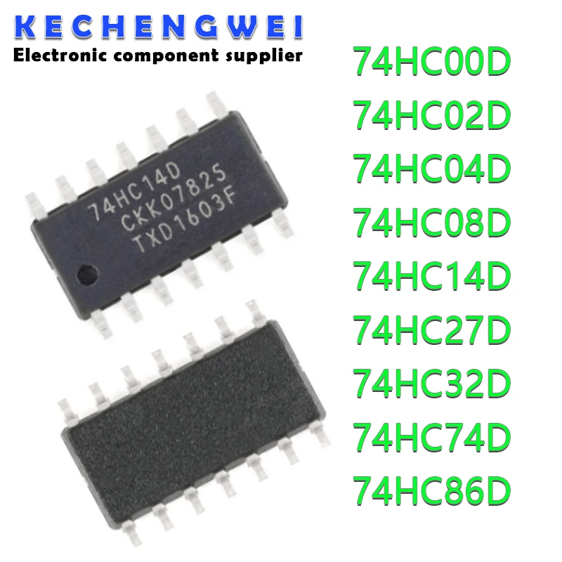 74HC14D 74HC14 SOP SN74HC14DR SOP-14 74HC00D 74HC02D 74HC04D 74HC04 74HC08D 74HC08 74HC27D 74HC74D 74HC32D 74HC86, 10 шт.