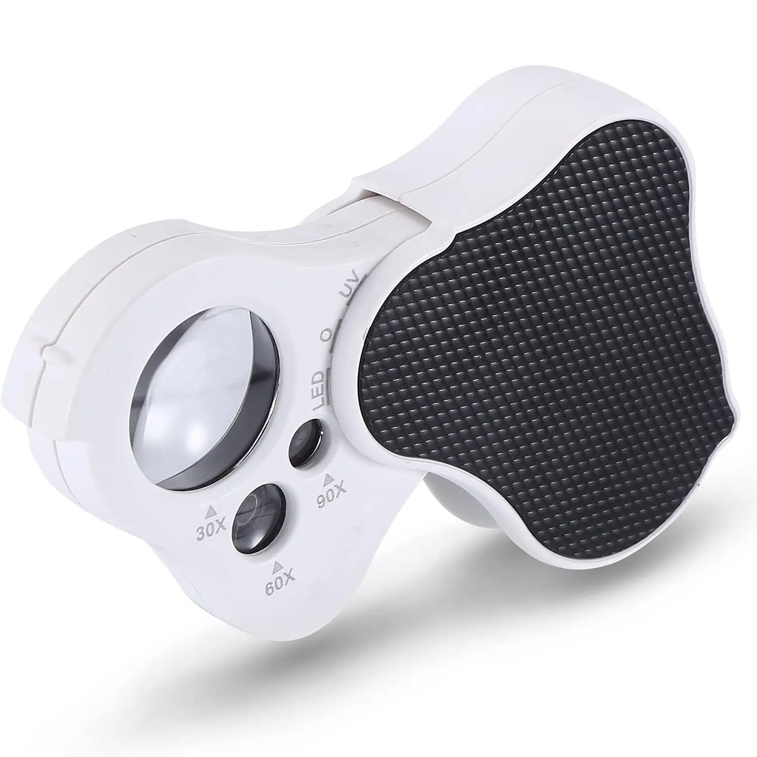 

Ювелирная лупа с подсветкой, лупа 30X 60X 90X, складная алмазная лупа с УФ-светодиодной подсветкой для ювелиров, драгоценных камней, монет, штампов