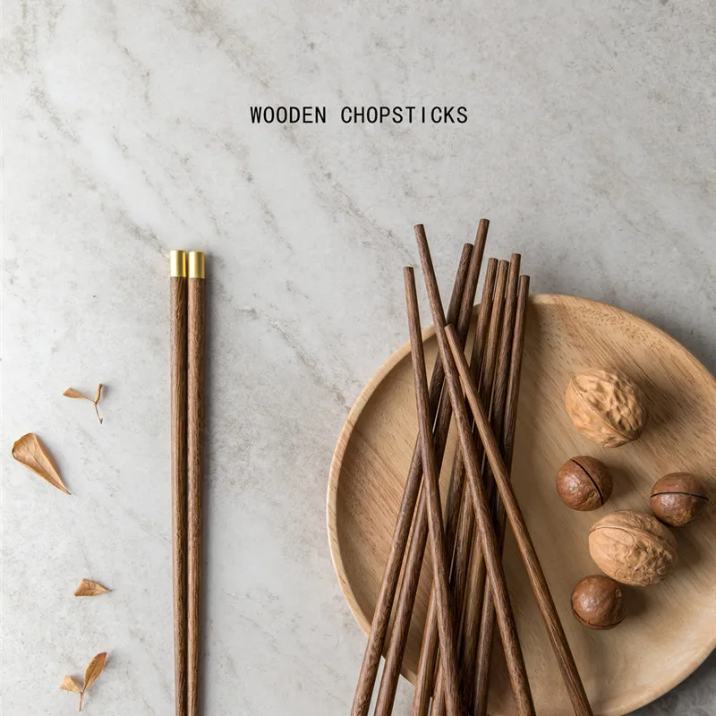 Handmade Japanese Natural Wenge Wood Chopsticks Set Value Gift Sushi Chinese Food Environmentally Friendly Portable Chopsticks