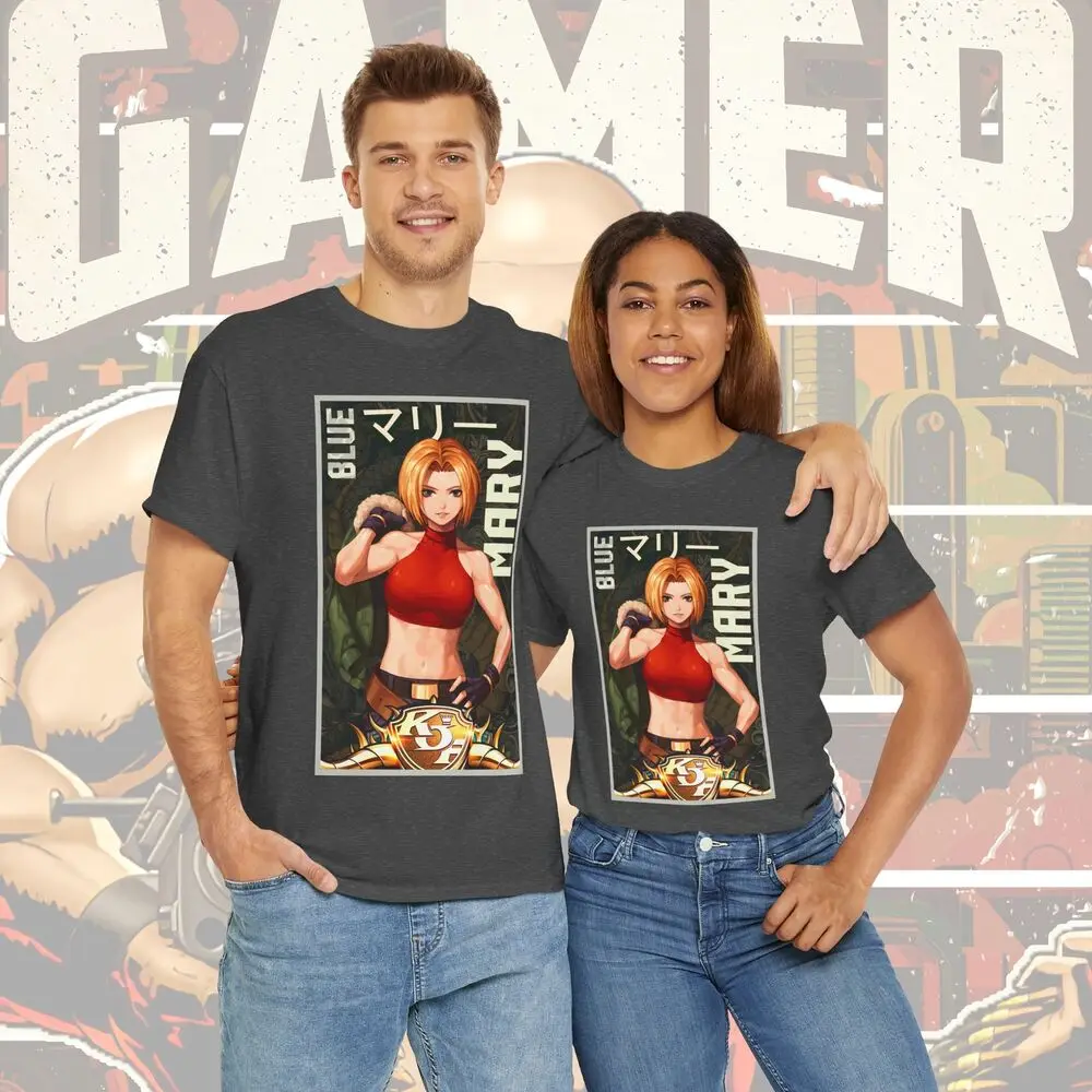 Игровая рубашка King of Fighters BlueMary коллекция футболок KOF футболка унисекс для