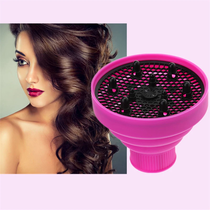 Folding Silicone Heat Resistant Hair Dryer Telescopic Cover Wind Cover Hair Dryer Home Styling Curling Drying Hairdressing Tools