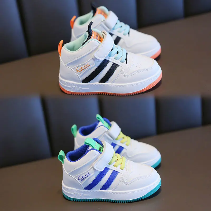 

Демисезонные детские спортивные кроссовки из ПУ кожи, водонепроницаемые детские кроссовки для бега, высокие кроссовки для мальчиков и дево...