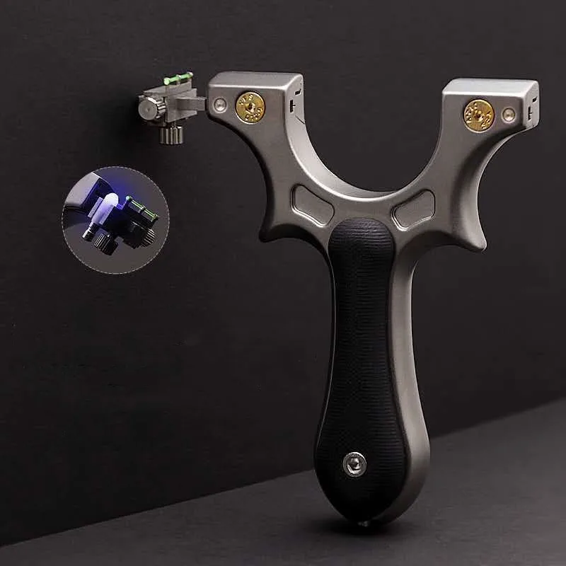 

New Professional TC21 Flat Titanium Alloy Slingshot High Precision Outdoor Powerful Quality Sports And Entertainment Catapult