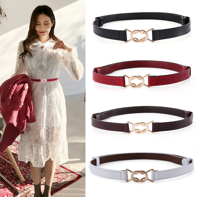 

Женская юбка из тонкой кожи, украшение, маленький ремень, модное простое платье, цепочка на талию, популярность