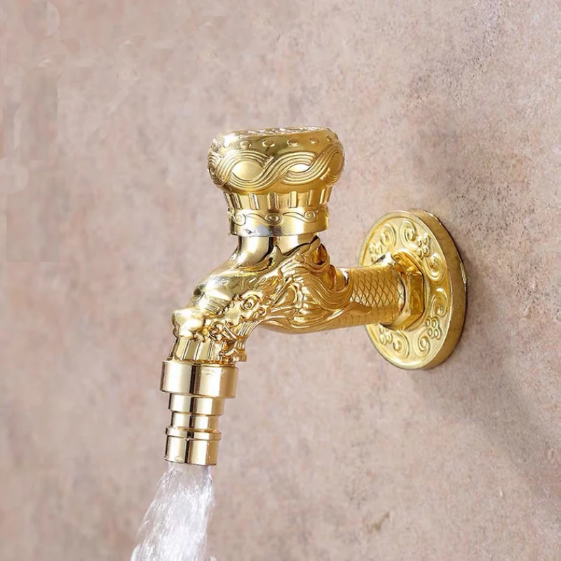 

In-wall Antique Faucet Single Cold Washing Machine Mop Pool Faucet Zinc Alloy Retro Faucet Bath Accessories