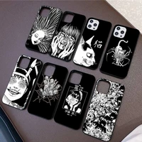 junji ito tees horror cartoon phone case for iphone 11 12 13 mini pro max 8 7 6 6s plus x 5 se 2020 xr xs back cover