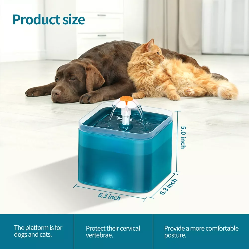 

Pet Water Filter Dispenser LED Light Automatic Cat Water Fountain Bowl Container Cute Automatic Pet Cat Feeder Accessories