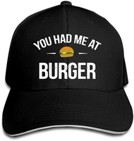 unisex baseball cap you had me at burger cotton dad hat adjustable vintage sports outdoors caps black