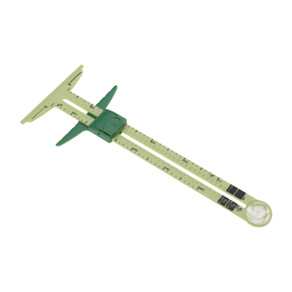 

5 in 1 Handy Sliding Sewing Gauge Quilting Tools Beginner Quilting Hem Plastic T Gauge Measuring Tool