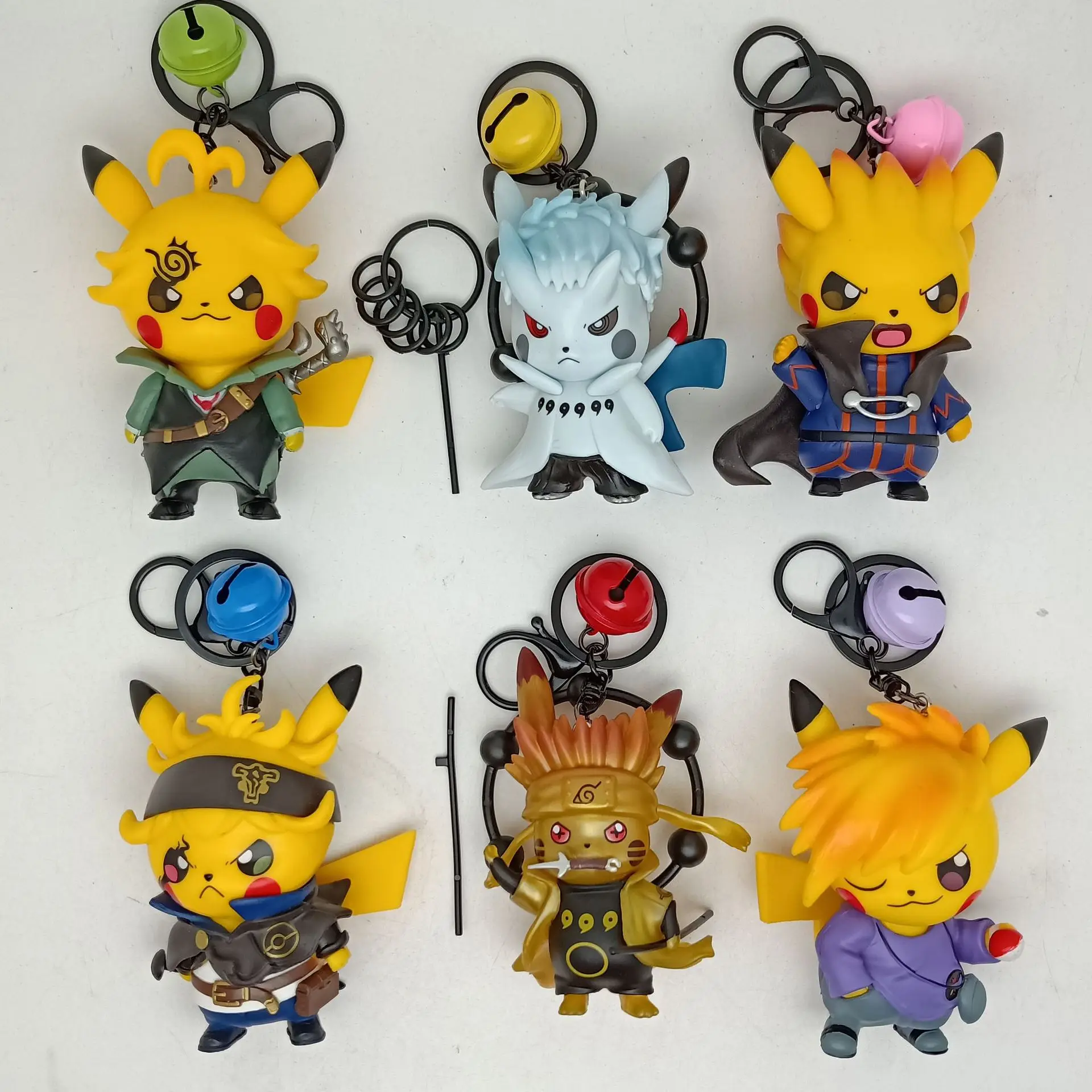 

6Pcs/Set 10CM Cartoon Pokemon Cute Pikachu Cos Anime Figure Creative Funny Dolls Desktop Decoration Model Toy Accessories Gift