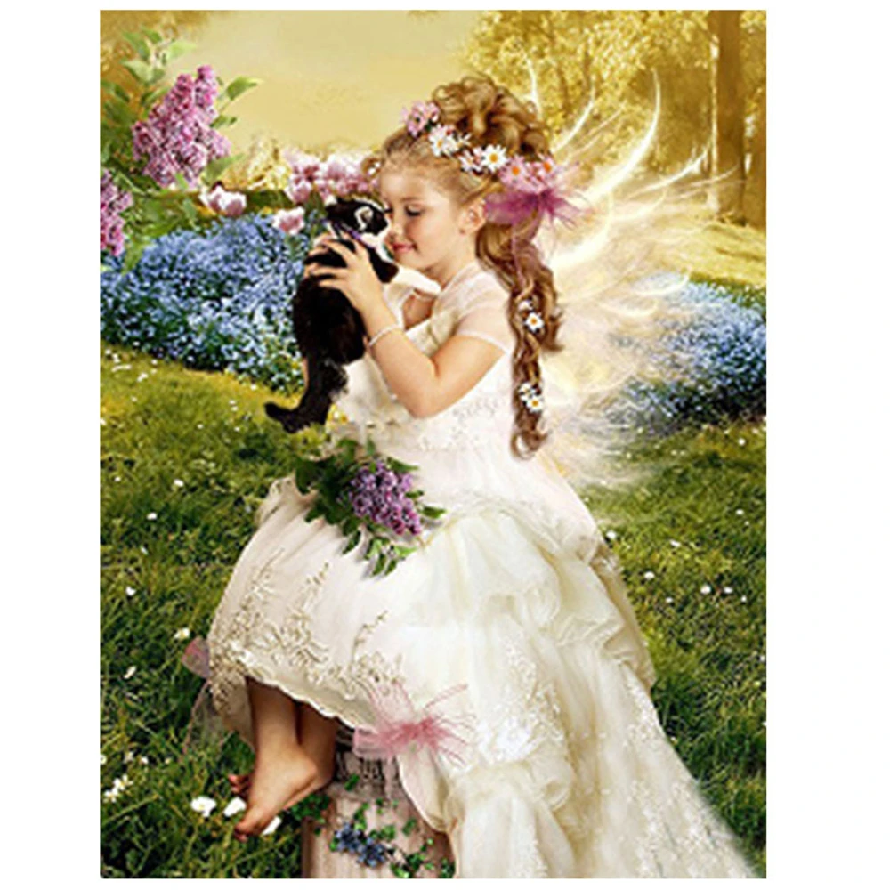 

Angel Religion Printed Canvas 11CT Cross-Stitch Patterns Embroidery DMC Threads Sewing Handmade Knitting Handicraft Package