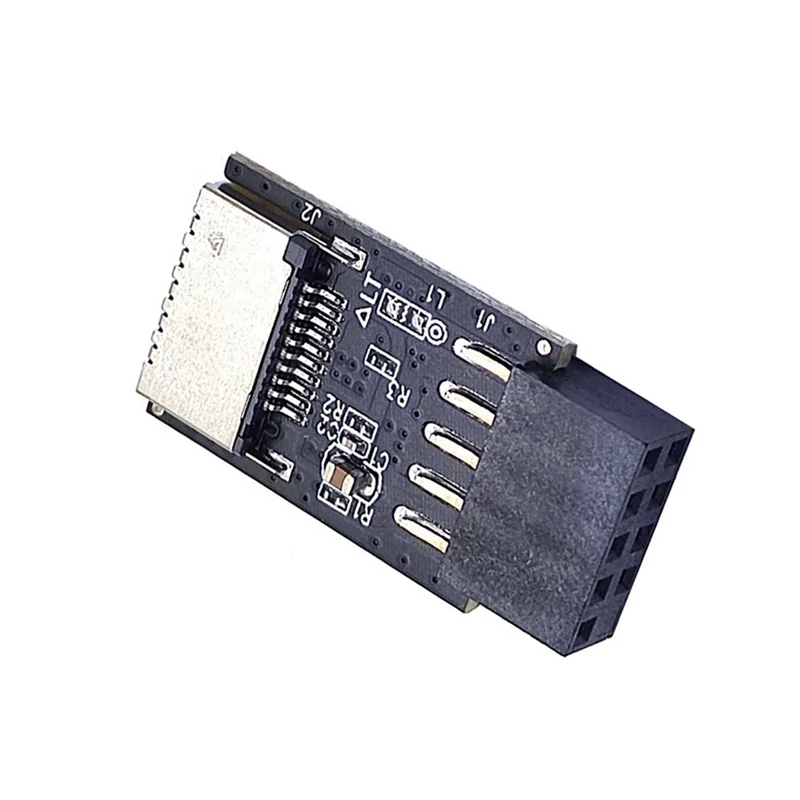 Преобразователь переднего разъема USB2.0 9Pin в TYPE-C A-KEY для материнской платы Адаптер