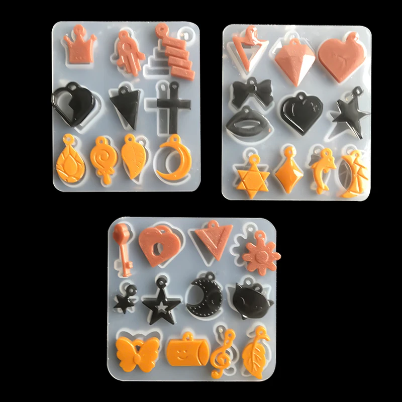 3PCS Earring Silicone Mold Epoxy Resin DIY Dangle Casting Mould Handmade Jewelry Pendant Making Decorative Tools