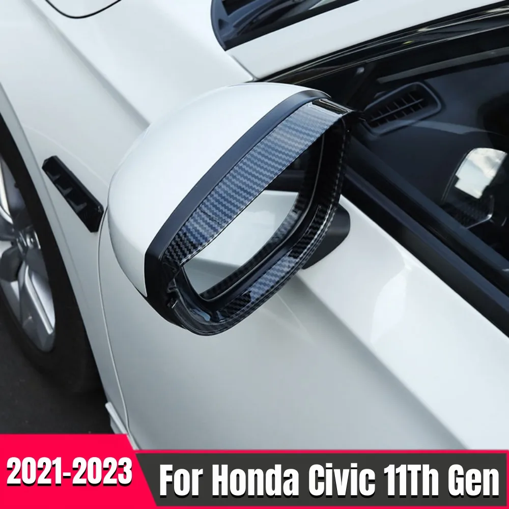 

Для автомобильного зеркала заднего вида Honda Civic 11 поколения 2021 2022 2023 защита от дождя и дождя накладки декоративные аксессуары