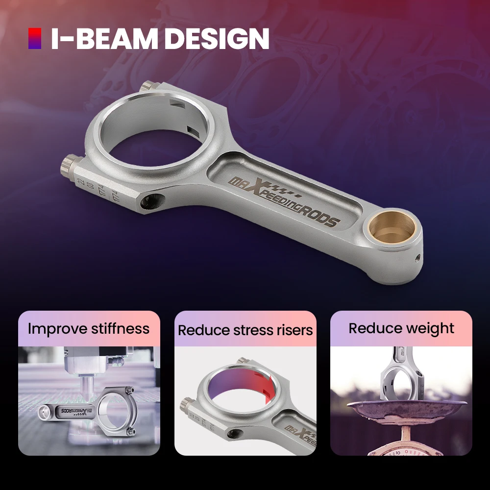 Шатуны I-Beam с болтами ARP 2000 для Honda CR-V 1997-2001 B18A B18B B20B 2.0L 137мм (art.: 3920d4fc20eaa) - 3920d4fc20eaa