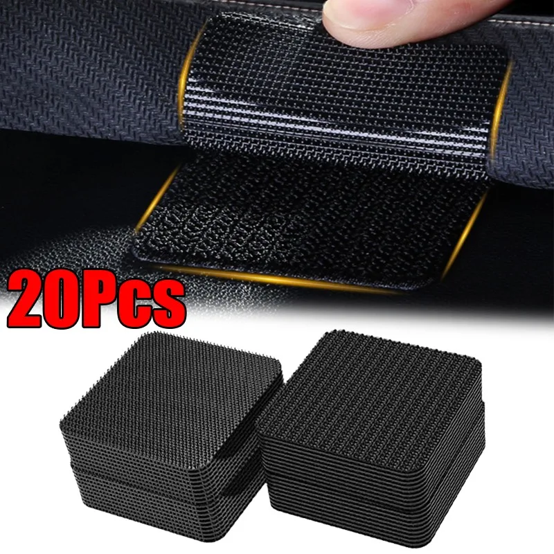 

10/20Pcs Car Foot Mats Anti-slip Fixed Stickers Self- Adhesive Fixing Invisible Tape Carpet Mat Fixed Stickers Auto Accessories