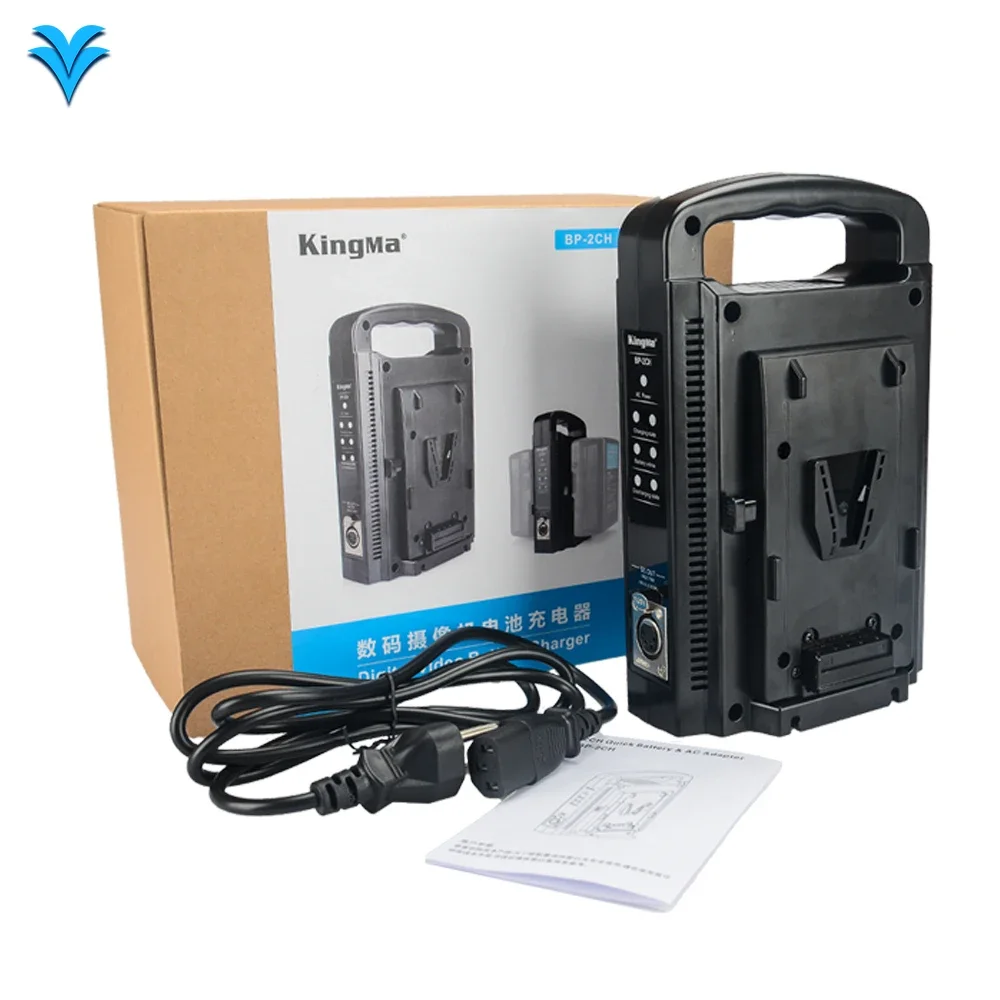 Двойное зарядное устройство Kingma BP-2CH для аккумуляторов BP-190W 150W BP-95WS V-lock зарядного