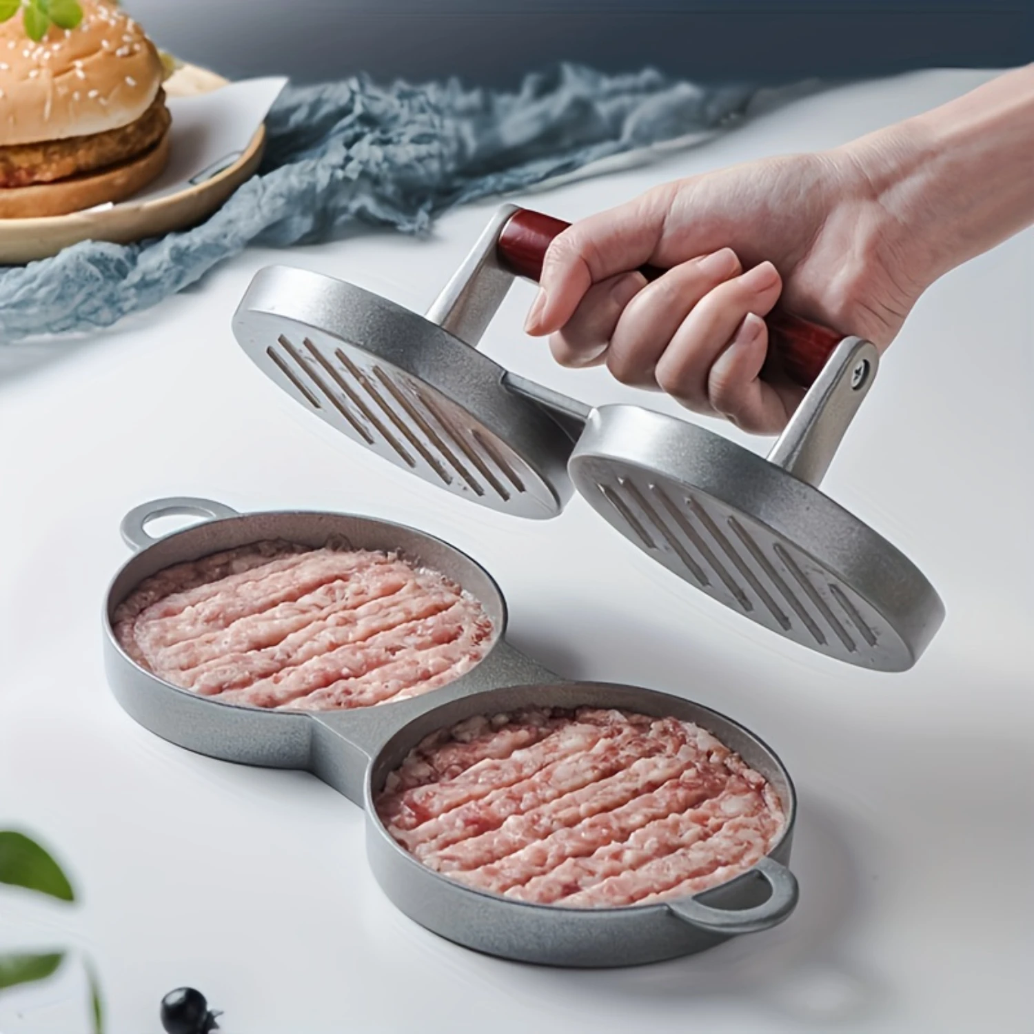Easy-Clean пресс для гамбургеров из нержавеющей стали — ручная форма мяса и торта