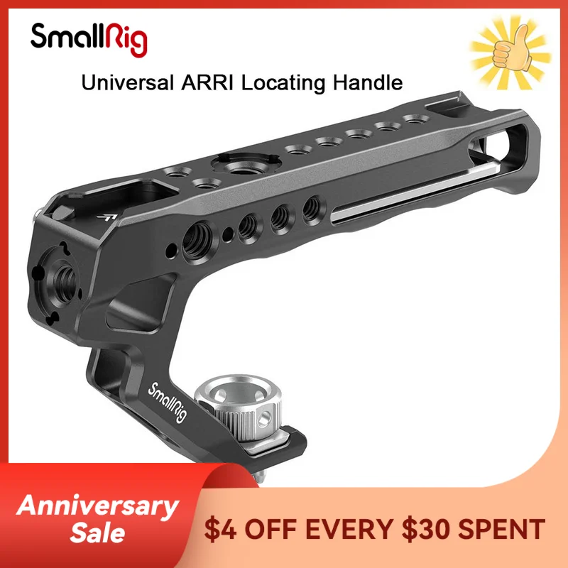 SmallRig Universal Arri Locating Top Handle Grip With 15mm Rod Clamp for DSLR Camera Cage with Microphone Shoe Mount DIY 2165