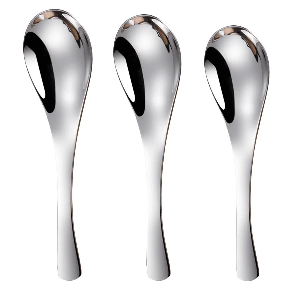 

Spoon Chinese Soup Stainless Steel Serving Spoons Drink Fruits Appertizer Gravy Sugar Cooking Silver Rice Japanese Rest Metal