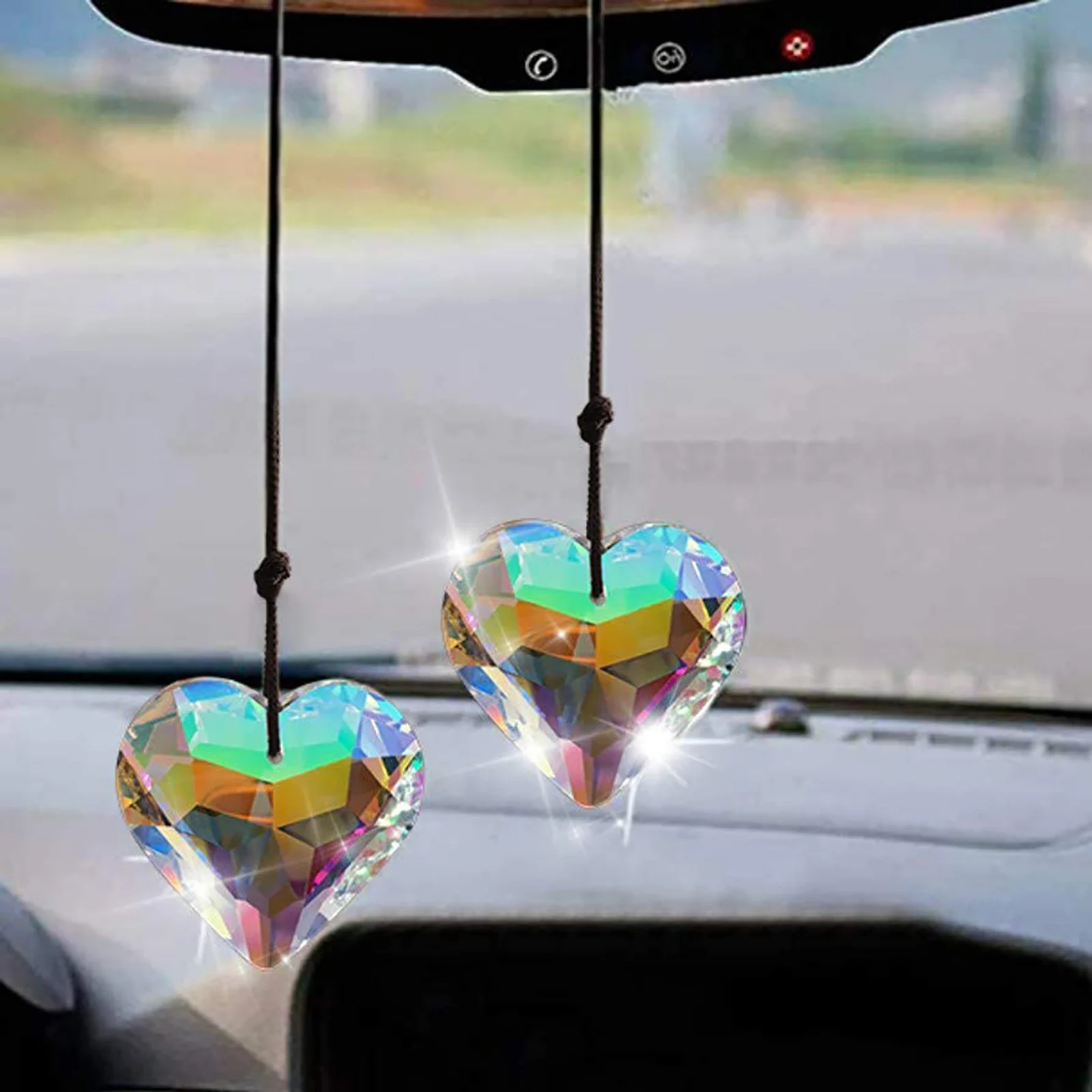 

Heart Shaped Crystal Pendant Chandelier Crystal Heart Prisms Decor Pendant with Rope Window Decoration Sun Catcher Rainbow Maker