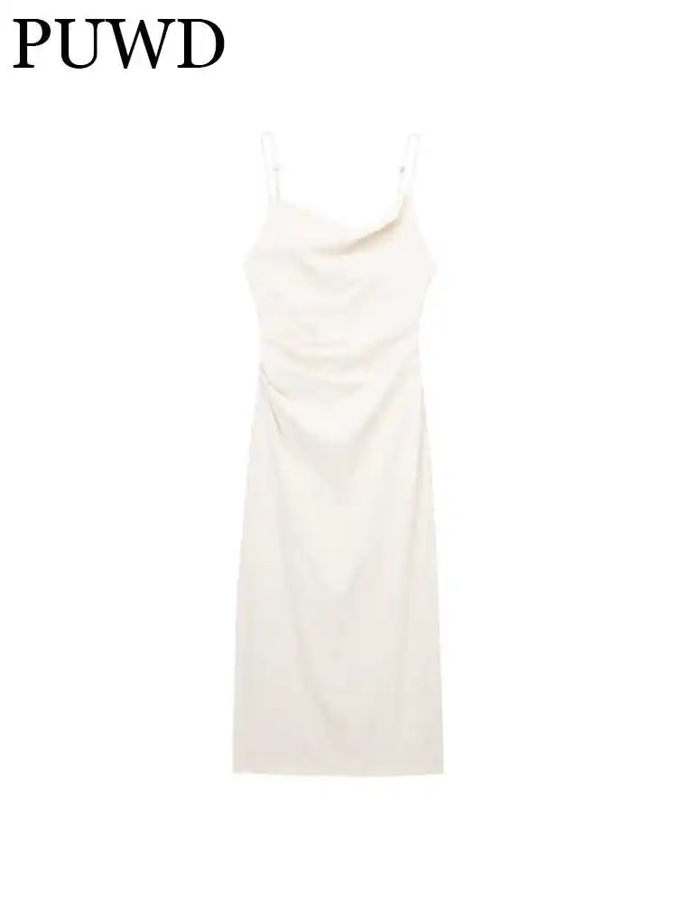 

Платье женское Плиссированное средней длины, без рукавов, на молнии