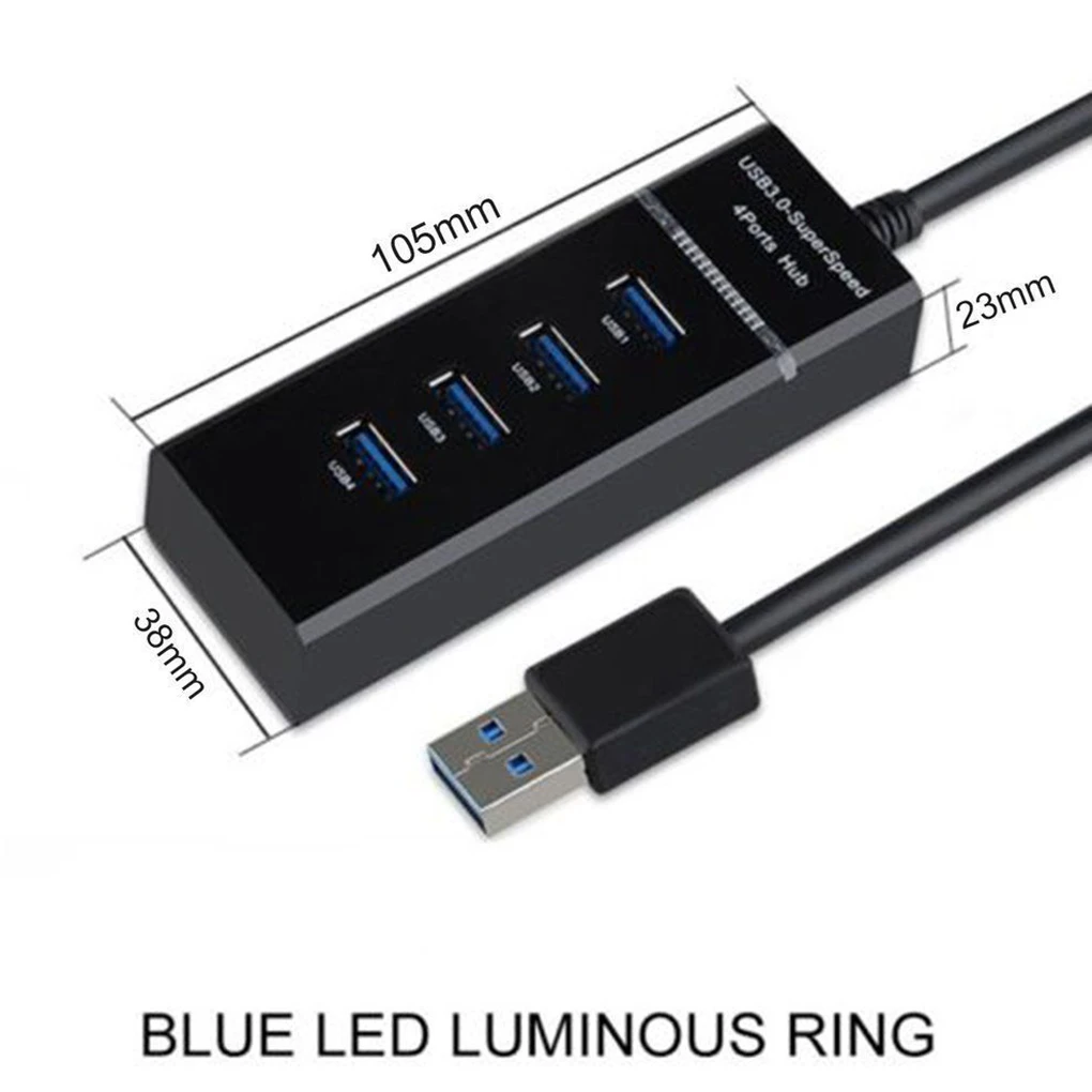 

High-speed USB3 0 4-port Hub computer USB multi-interface splitter Expansion Desktop PC Adapter