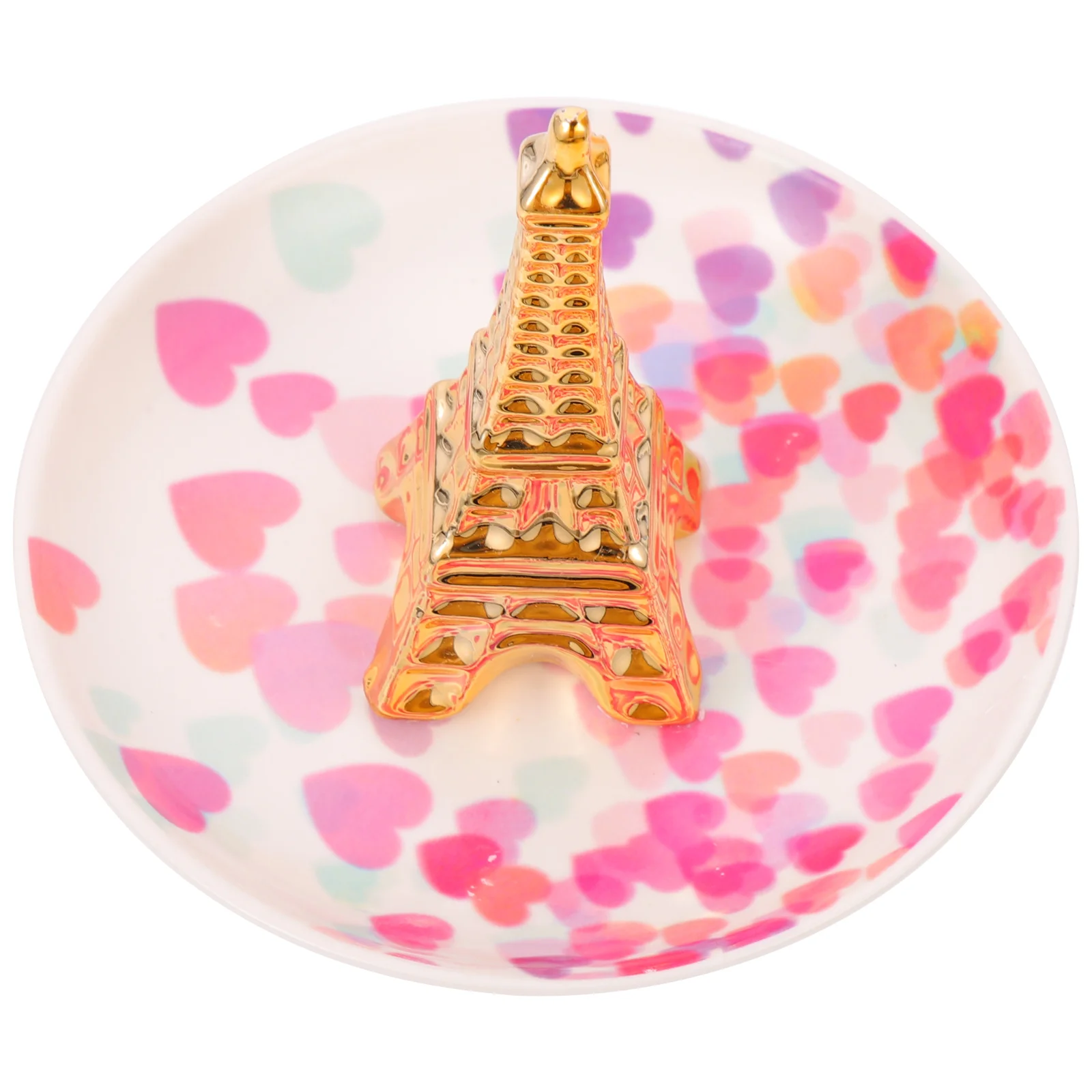 

Tray Jewelry Dish Ring Holder Plate Tower Eiffel Trinket Earrings Ceramic Organizer Display Bracelet Ceramics Stand Key