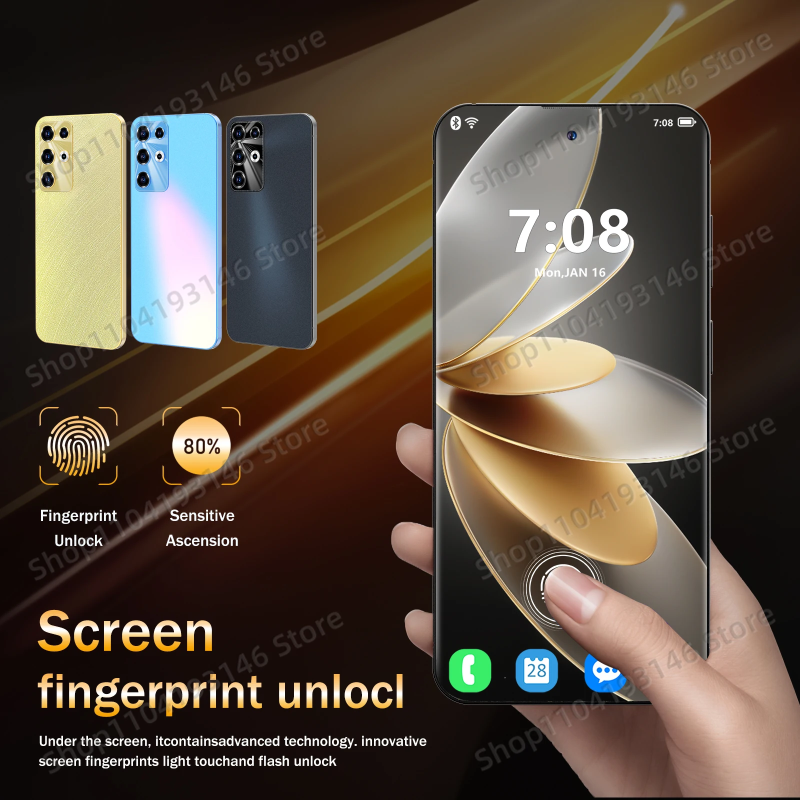 Оригинальный смартфон A75 Pro 5G 7 3 дюйма HD 22G + 2 ТБ сотовый телефон мобильные телефоны