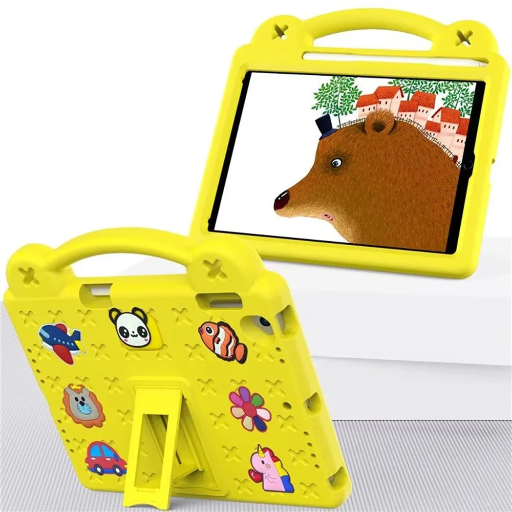 

Cartoon Pattern Case for iPad 10.2 9th Gen 8th 7th EVA Shockproof Case with Handle Stand Cover For iPad Air (3rd Gen) 10.5" 2019